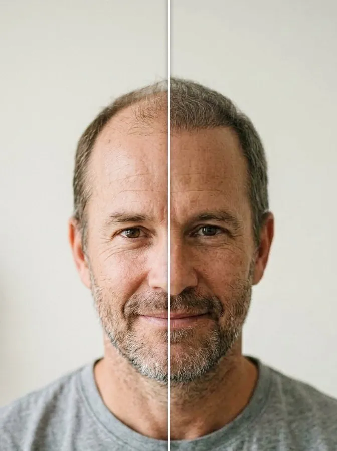 Simulación ilustrativa: antes y después